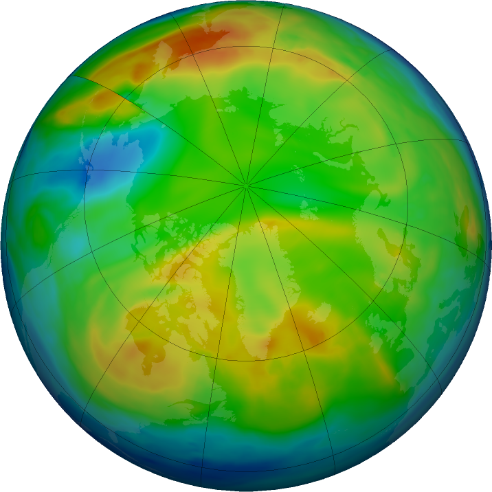 Arctic ozone map for 14 December 2016